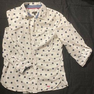 Talbots Button Up Shirt with Fold-Up Cuffs